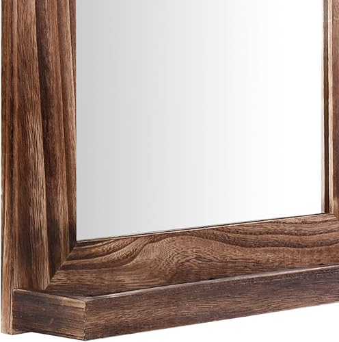 Miniatura 7 de QDSSDECO Espejo de pared de 16 x 20 pulgadas con estante, decoración de granja, espejo rectangular para colgar en el baño, tocador, dormitorio,