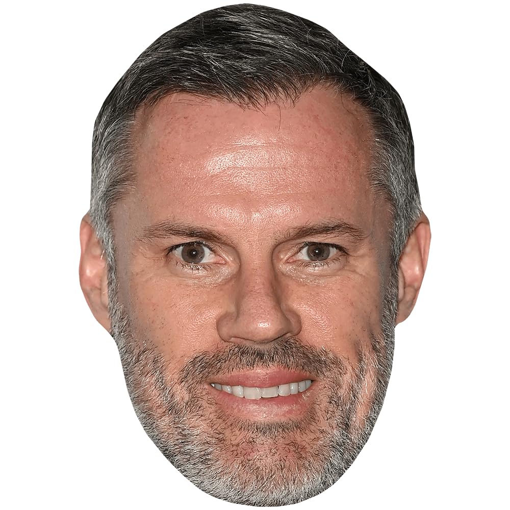 Jamie Carragher (Beard) Celebrity Mask, Flat Card Face, Fancy Dress Mask