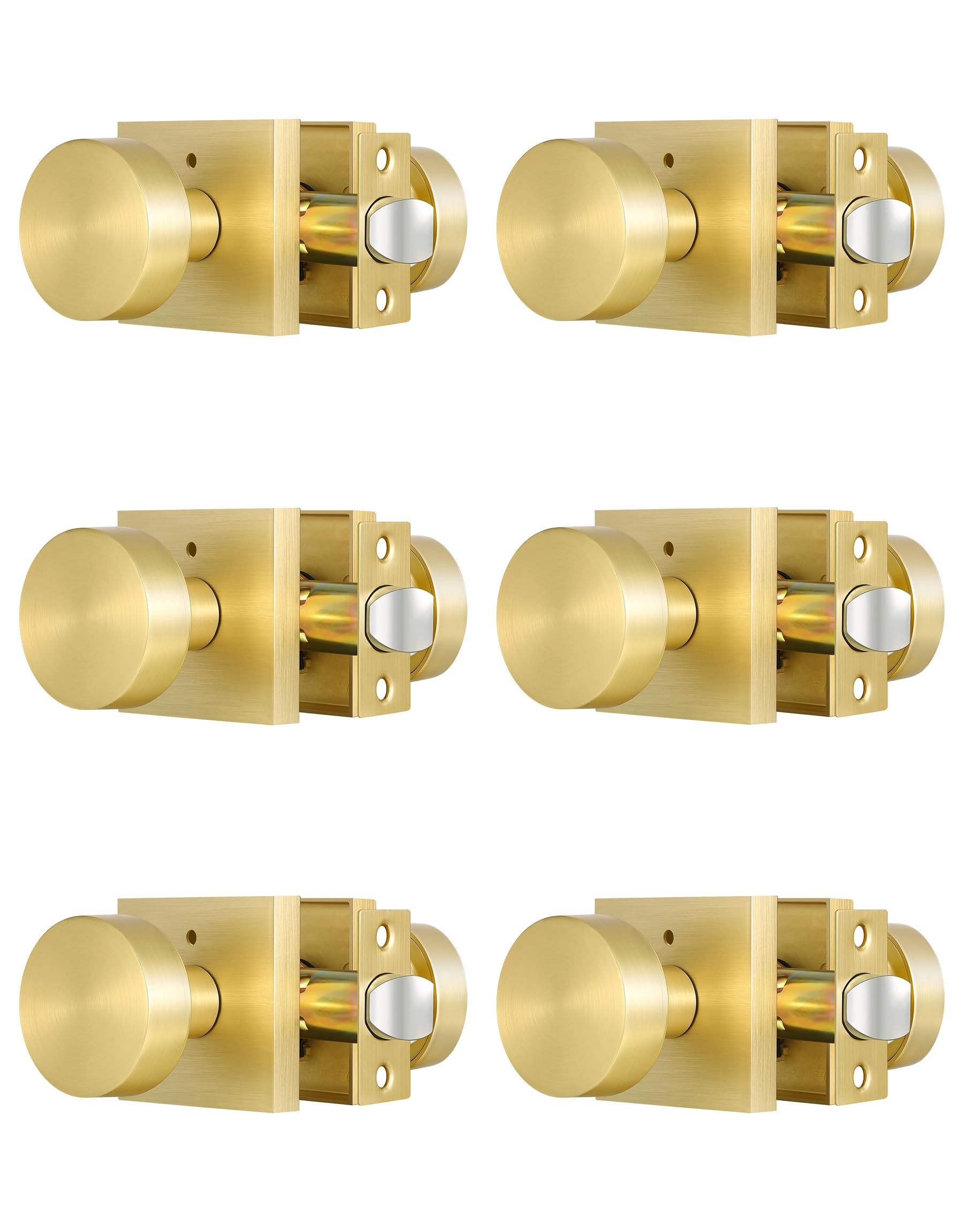 Matte Black Passage Door Knobs - 2 Pack -24