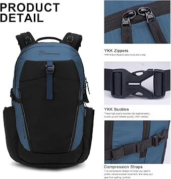 MOUNTAINTOP 30L Hiking Backpack,Men Women Camping Backpack,Lightweight Trekking Travel Backpacks for Climbing Skiing Cycling