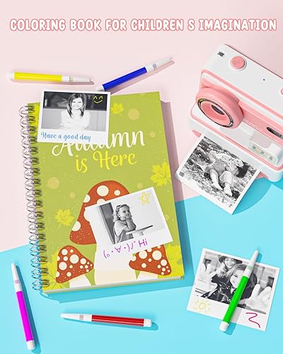 Miniatura 4 de Cámara de impresión instantánea para niñas y niños de 3 a 12 años, cámaras digitales 1080P para niños, regalos de cumpleaños de Navidad para niñas