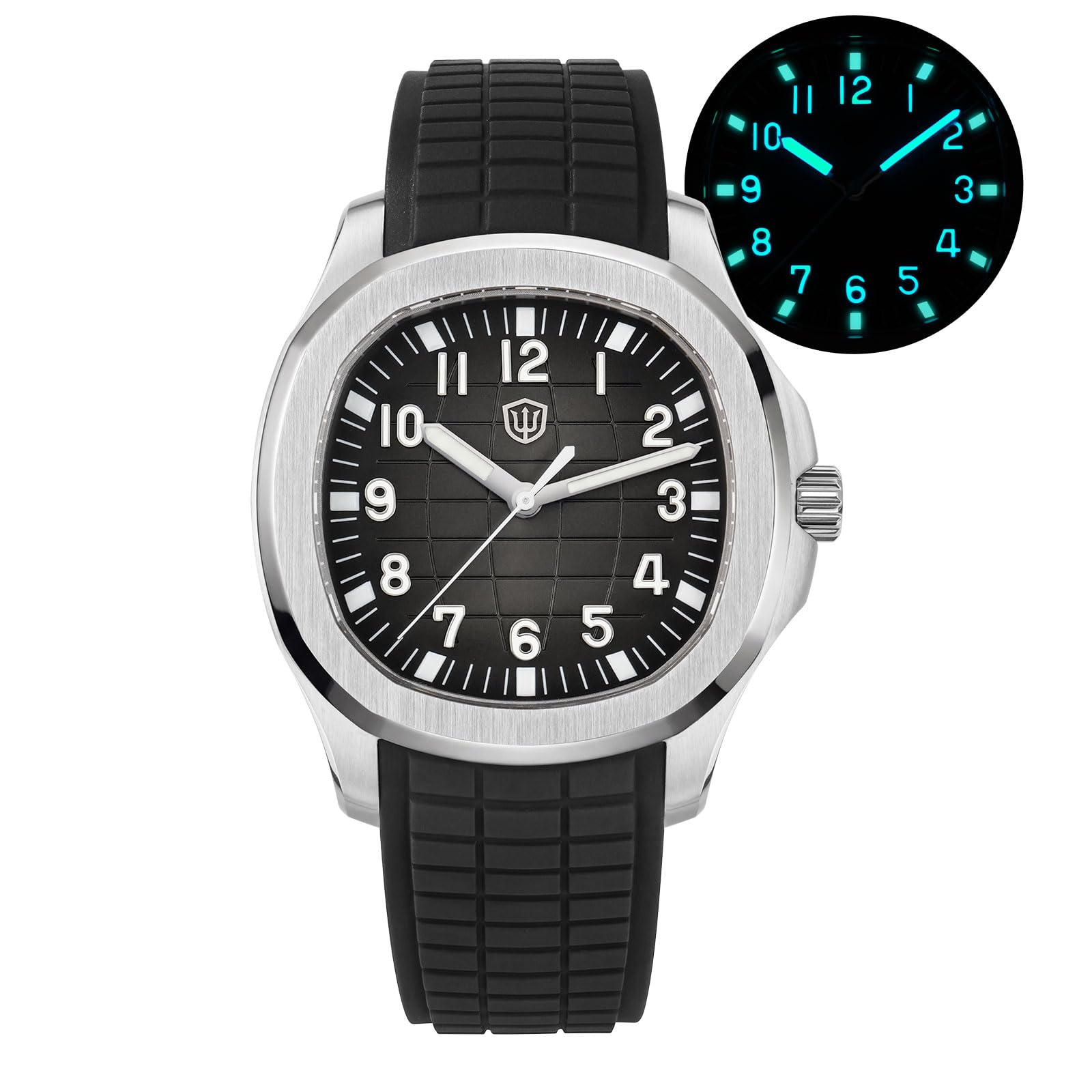 Watchdives – Montre de terrain pour homme 38 mm – WD008 VH31 – Quartz à balayage lisse, cristal saphir, lumineuse, résistante à l'eau jusqu'à 100 m, montre décontractée pour tous les jours