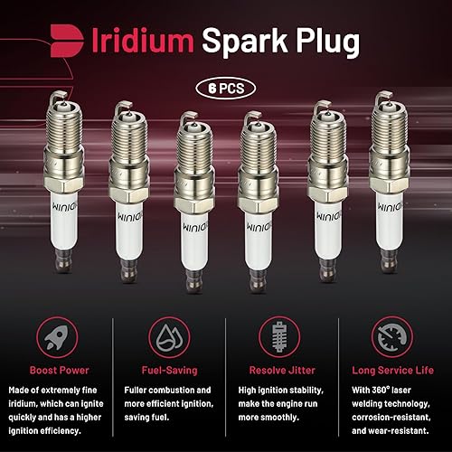 Miniatura 5 de BDFHYK Juego de 6 bujías de iridio compatibles con Buick LaCrosse, Chevy Camaro, GMC Savana 1500, Oldsmobile Alero, Pontiac G6, Saturn Relay 3.1L