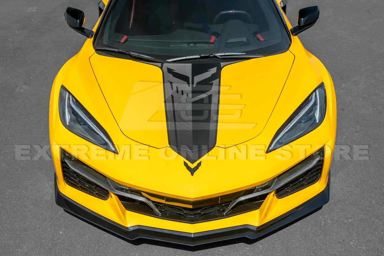 Replacement for 2023-Present Chevrolet Corvette C8 E-Ray & Z06 Models | Z07 Performance Package Style ABS Plastic - Painted Carbon Flash Metallic 3-Pieces Front Bumper Lip Chin Spoiler Ground Effect