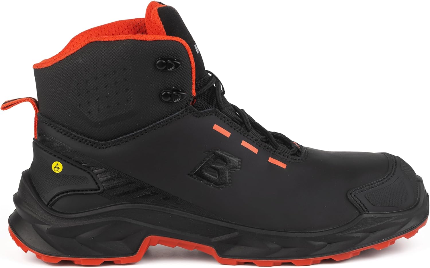 BWOLF Noir HIS3S Veiligheidsschoenen Heren ESD – Hooggesneden werkschoenen met composietneus en Kevlar-doorstapbescherming, waterdicht, olie- en antislip (Zwart, 40