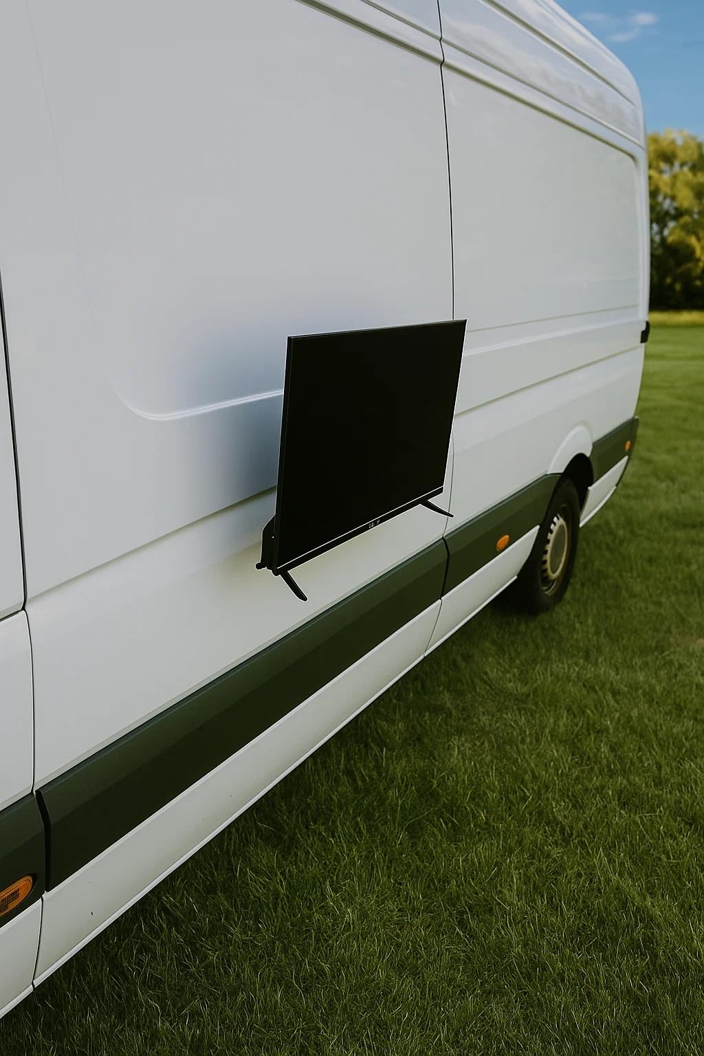 Magnetische TV-Halterung für Camping, Auto, Van und Outdoor, Universal, Schwarz