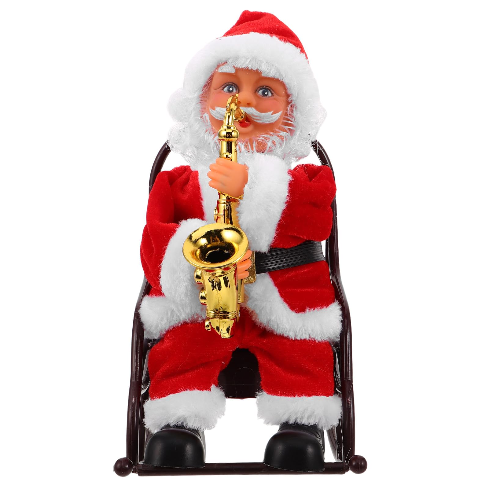 Milisten Figuras de Papá Noel: Adorno Musical Eléctrico de Papá Noel - Muñeco Navideño con Instrumento Musical en - Juguete Navideño Creativo de Dibujos Animados para Las Fiestas