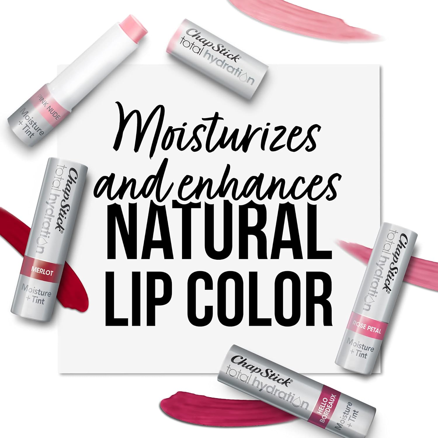 ChapStick Total Hydration Tinted Lip Balm Tubes and Lip Scrub Regimen Pack, Tinted Lip Moisturizer and Exfoliator - 0.12 Oz Lip Balm (4 Count) and 0.27 Oz Lip Scrub : Beauty & Personal Care