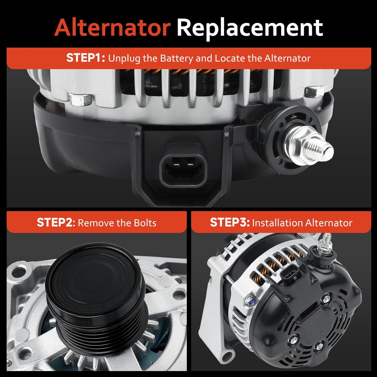 NEW Alternator 150 AMP for 2014-2019 Chevy Silverado 1500 2500 3500 Suburban,2014-2019 GMC Sierra 1500 2500 3500,Chevrolet Tahoe 2015-2019,15-19 Yukon 4.3 5.3 6.0 6.2 6.6L 22747894 84143543 14007N