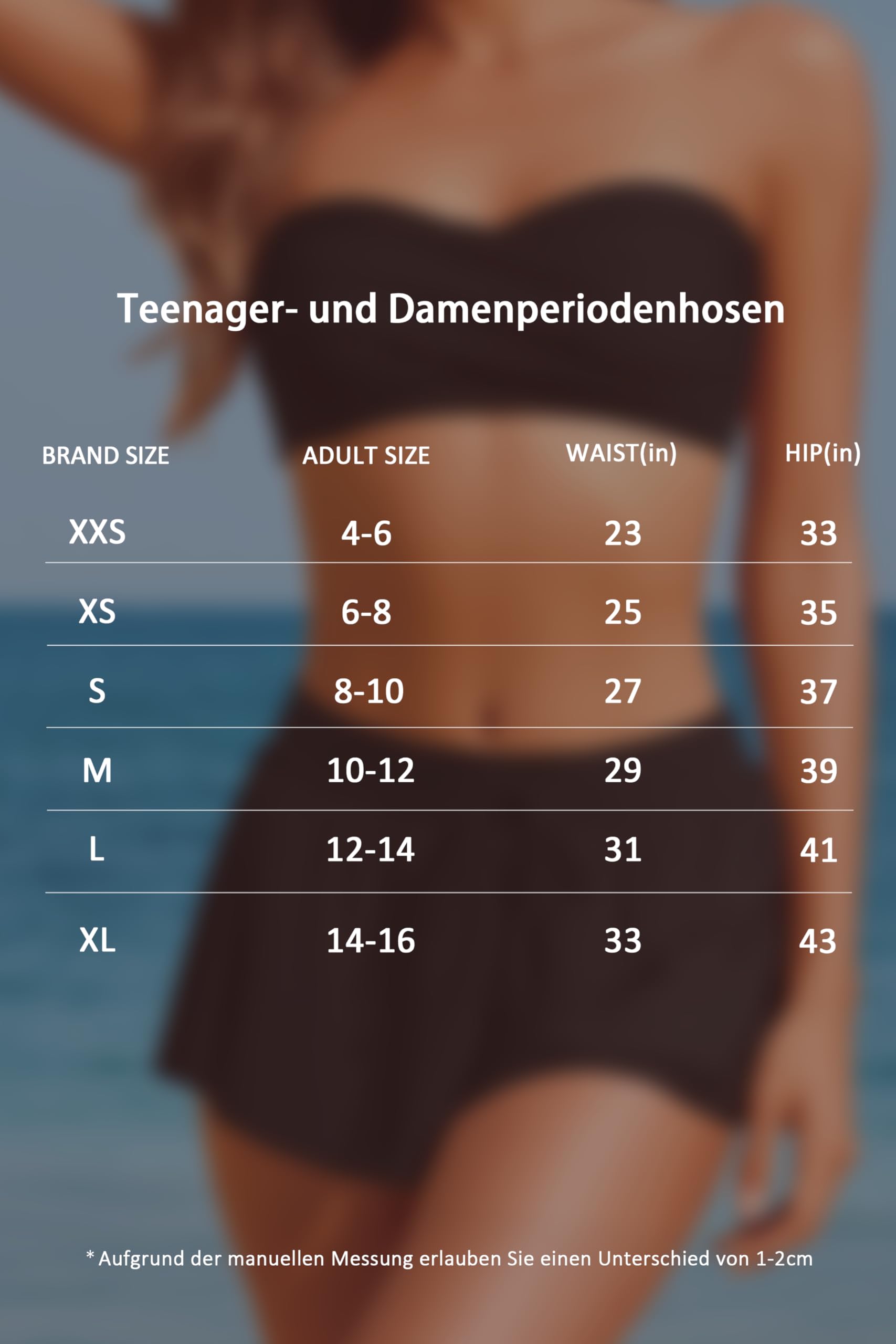 Periode Badeanzug Leckdicht‌ 2-in-1 Bikini Bottoms Badeshorts Athletik Badehose Menstruations Bademode für Teen