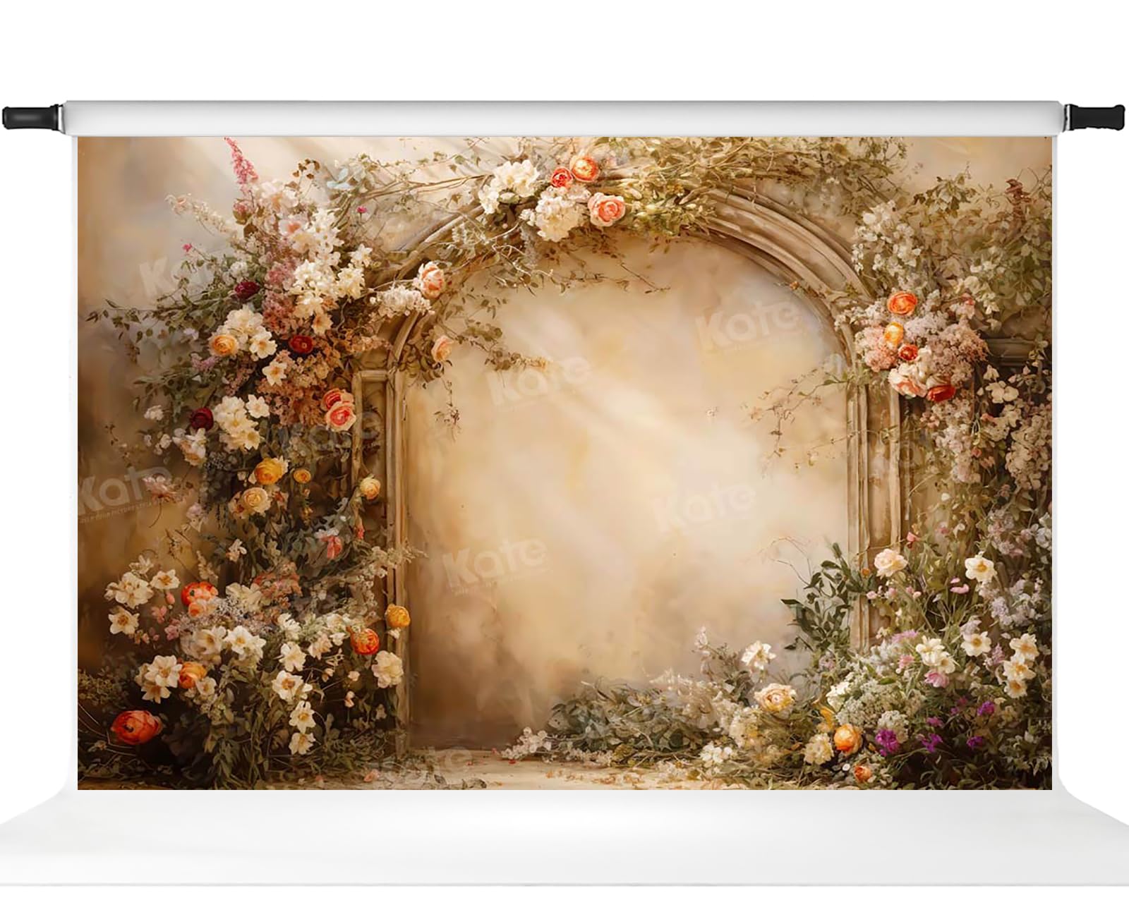 Fond photo 3x2m Kate arche de fleurs pour fête mariage et shooting enceinte