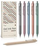 Gel Pens, 6pcs 0.5mm Fine Point Smooth Writing Pens, Quick Dry Black Ink Pens for Journaling and Note Taking, Cute Aesthetic Pens for Office School & Home Supplies