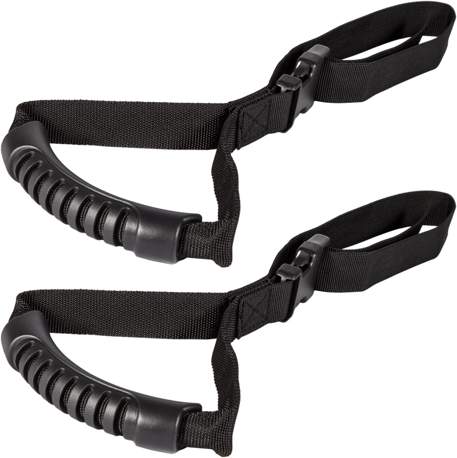 E-cowlboy Auto Cane Grab Bar - Portable Standing Aid Nylon Grip Mobility Assist Device (Black, 2 Pack)