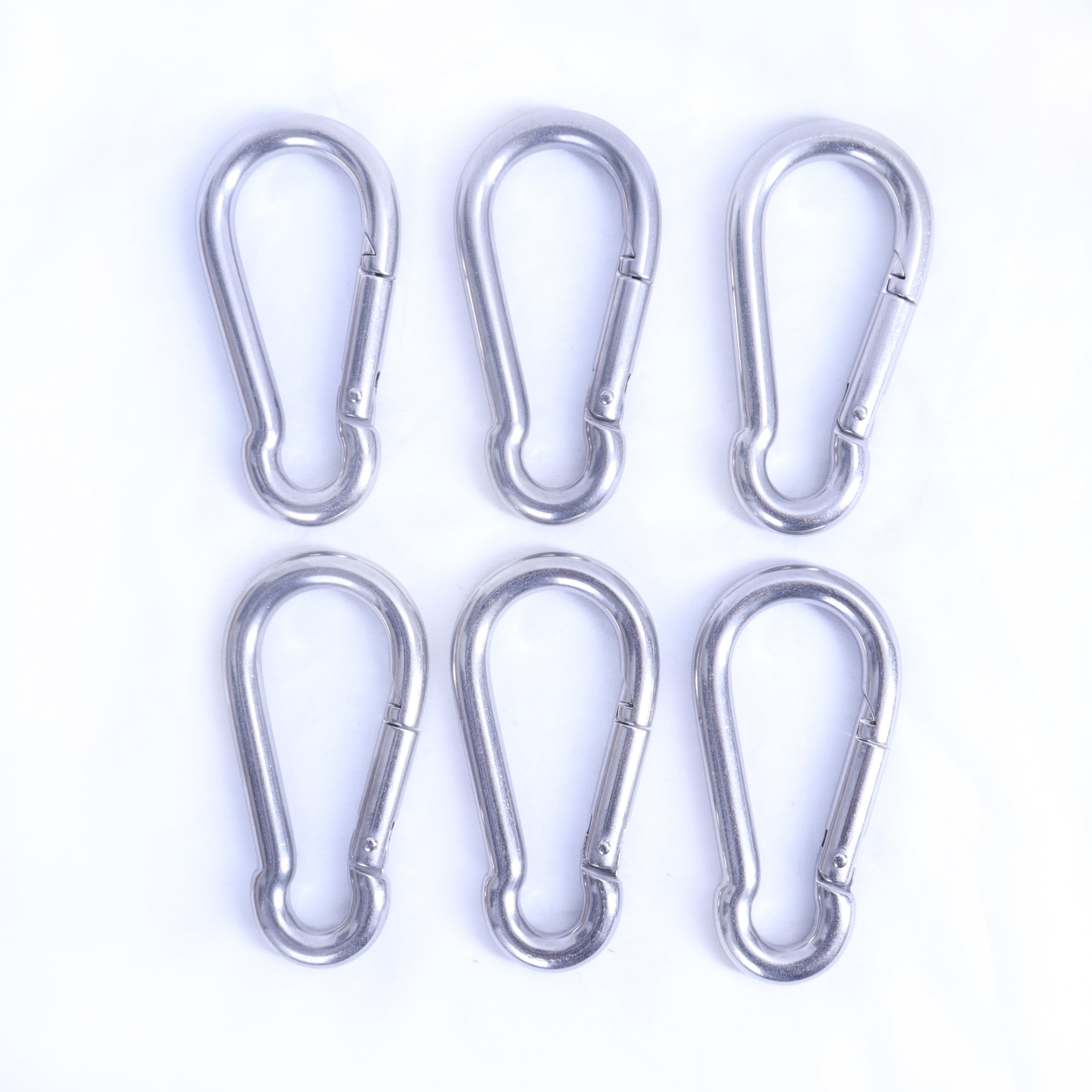 HIGOOD 3.93inch 770lb,304 Stainless Steel Heavy Duty Spring Snap Hook,6pcs/Pck.
