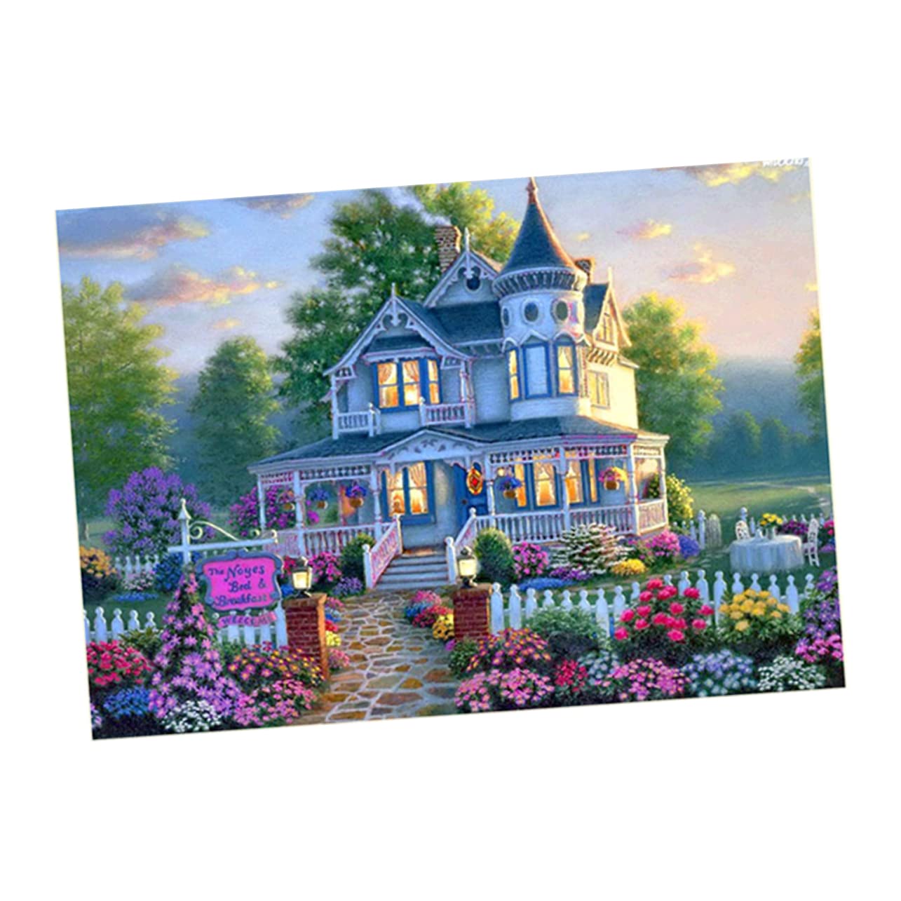 NUOBESTY 3stücke Diamant Malset Kreuzstich Wanddekoration Schloss Design Langlebige Klebefläche Leuchtende Farben Für Kreative Freizeitaktivitäten Mit Familie Und Freunden