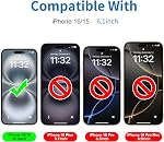 Mothca Matte Screen Protector for iPhone 16/ iPhone 15 [6.1 inch], Anti-Glare & Anti-Fingerprint, Matte Tempered Glass Film (1 Pack)
