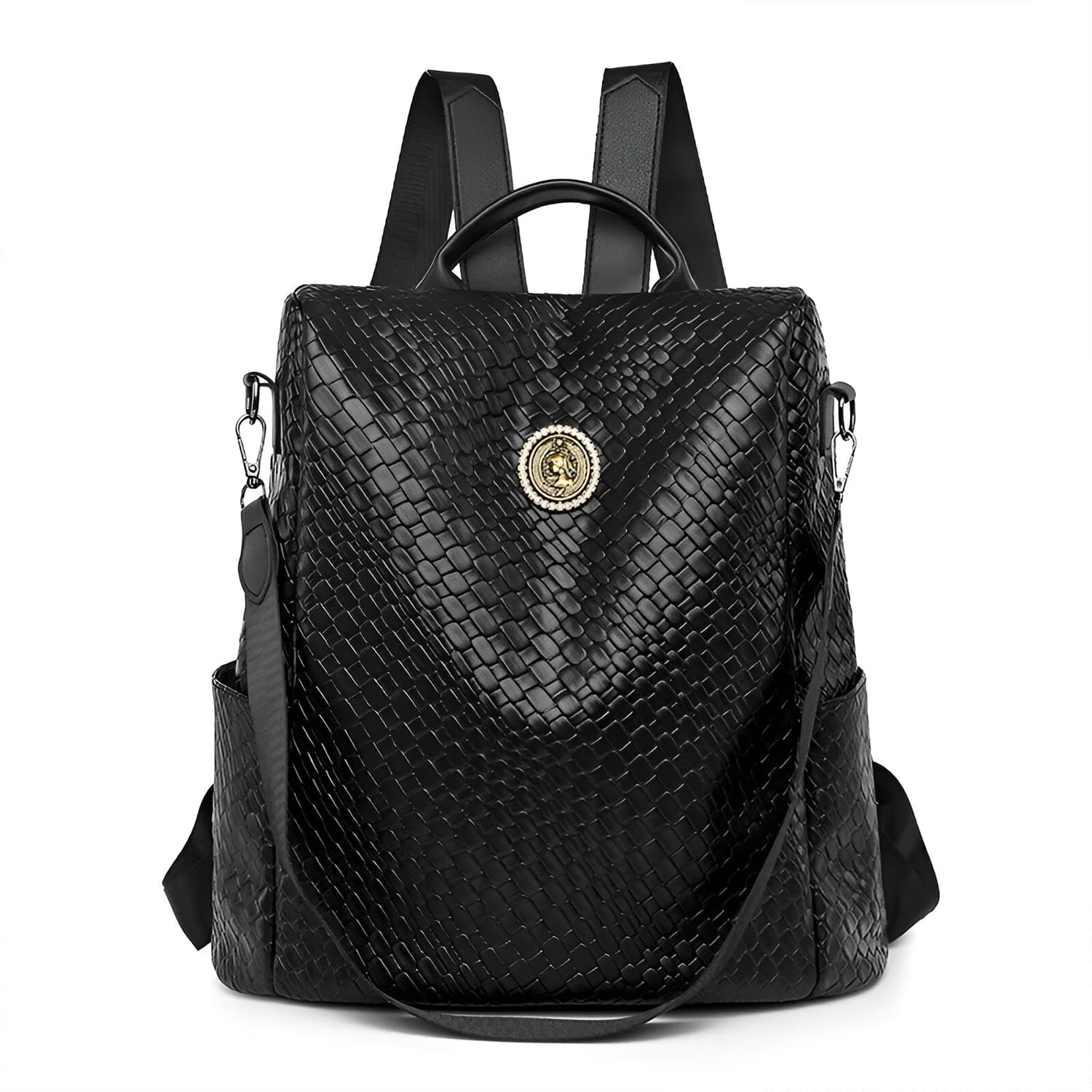 Women's New Woven Pattern Large Capacity Backpack-image-42