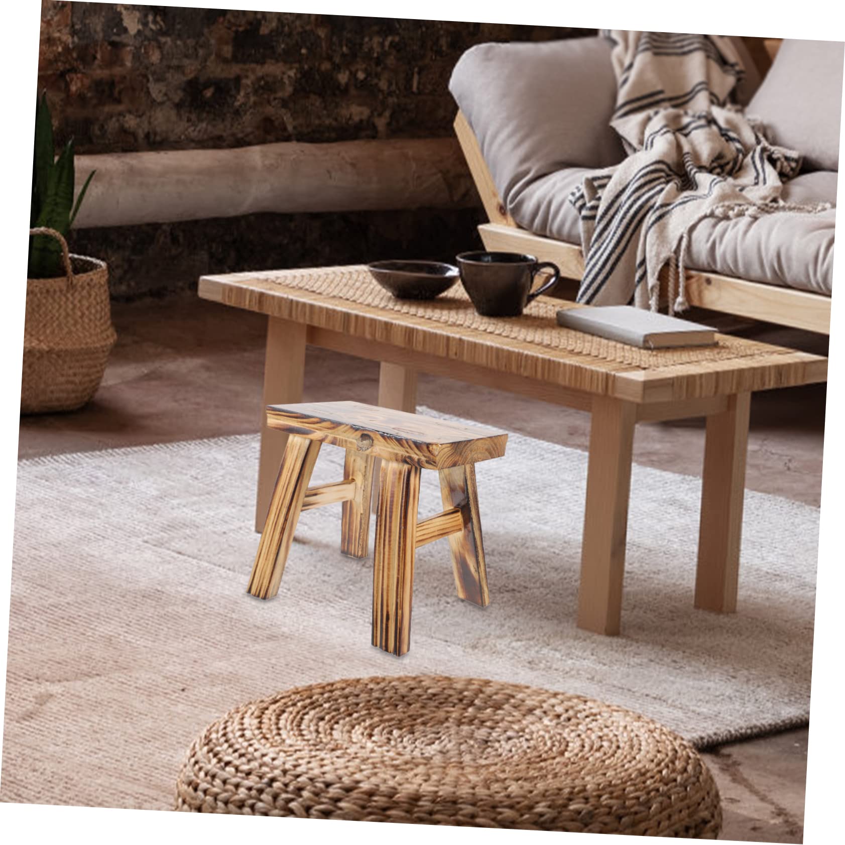 Holzhocker Aus Massivholz rutschfest Kleiner Tritthocker Für Kinder Und Haushalt Stabil Mit Glatter Oberfläche