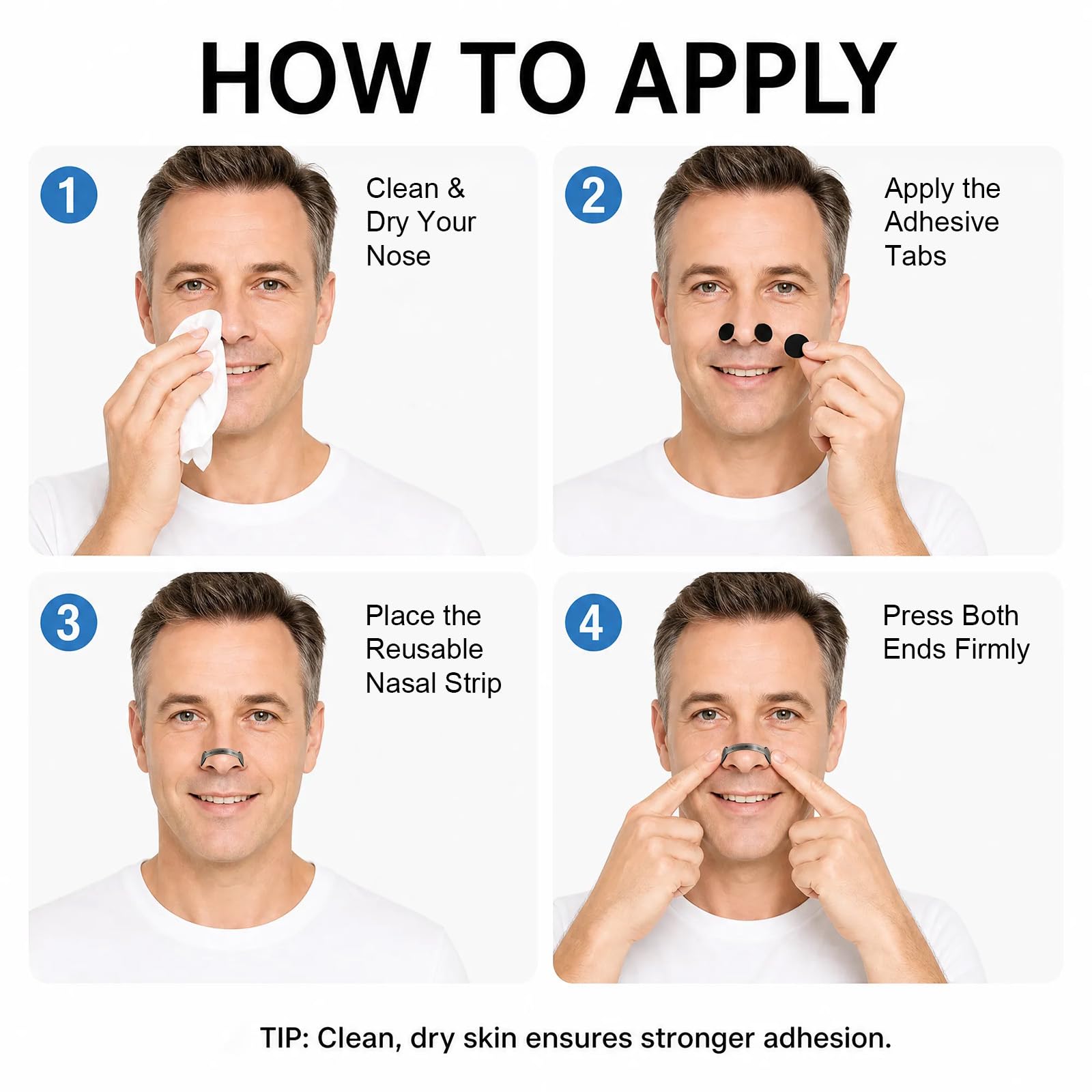 Replacement Adhesive Tabs for Nickel Titanium Alloy Nasal Strips, 84 Count — Amazon image 3