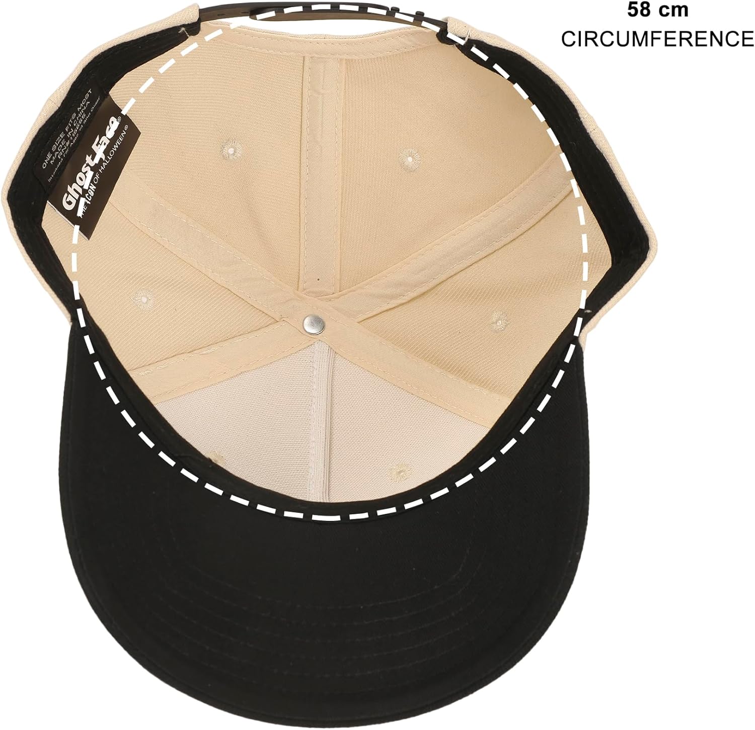 Bioworld Ghostface Embroidery Canvas B104 A-Frame Snapback - Image 5