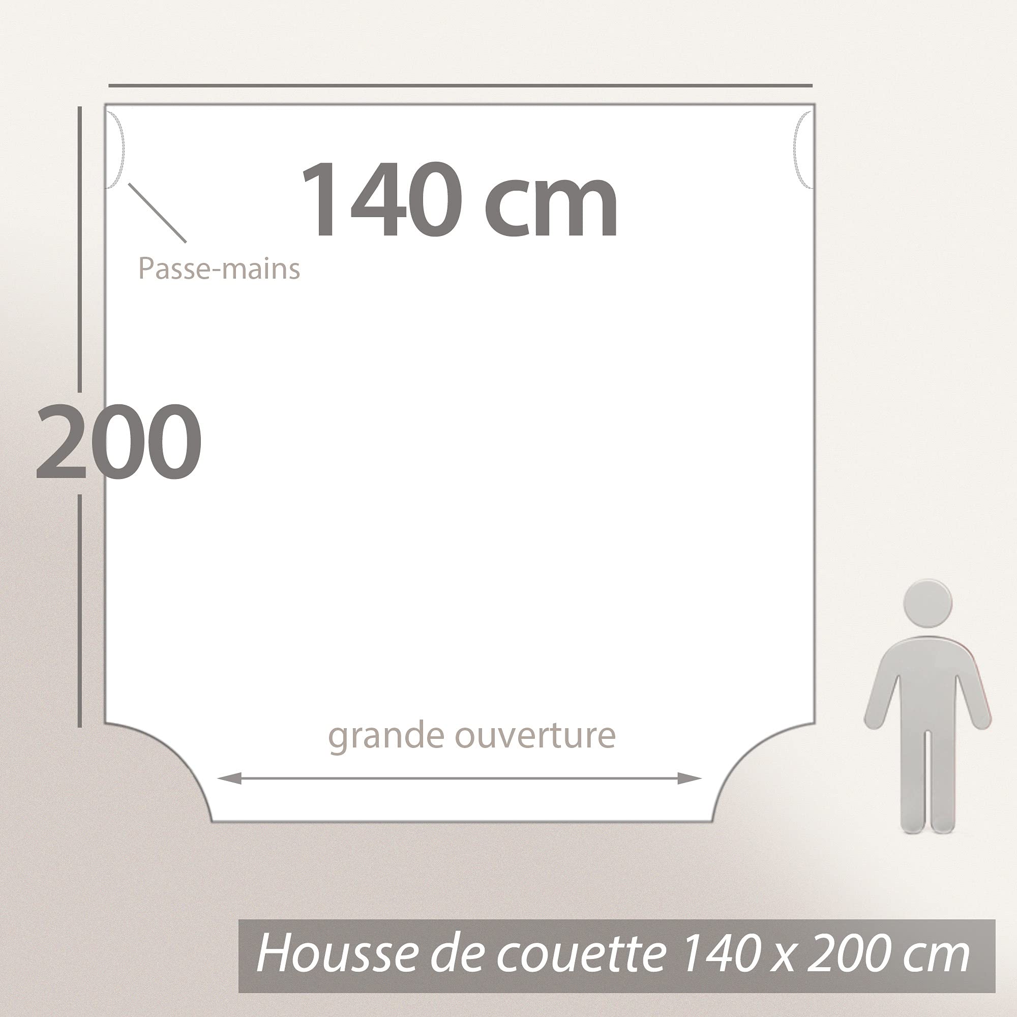 Juego de cama de 140 x 200 cm, Ropa Cama 100% algodón ecológico palacio verde 2 piezas.