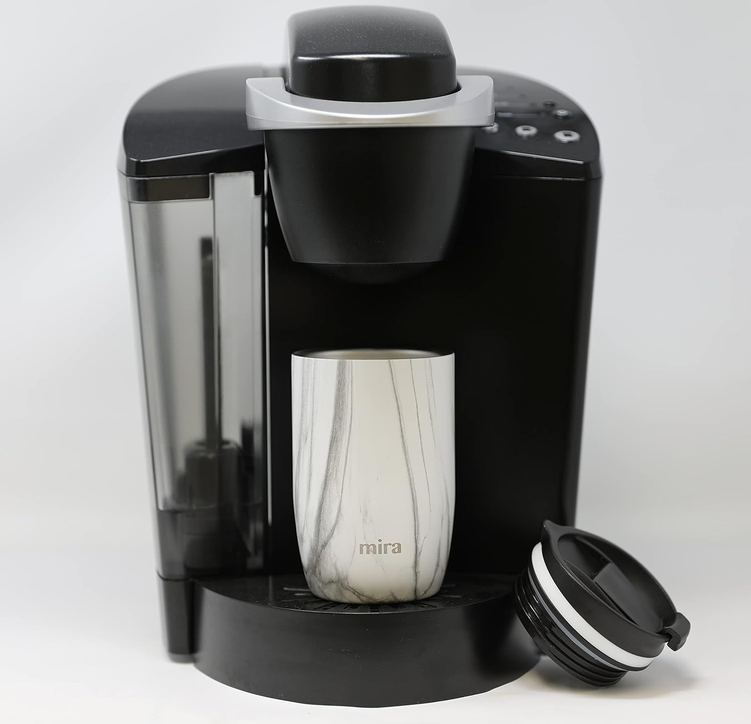 MIRA 12 oz Travel Coffee Mug - Insulated Stainless Steel Tumbler with Screw Lid - French Granite - Image 2