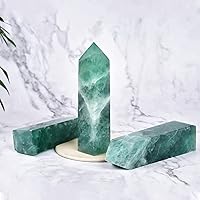 Vista 176 de JIC Gem Extra Large Rare Dendritic Jade Crystal Tower Natural Quartz Crystal Tower Point Wand Large Crystals and Stone Energy Crystal Wand Home