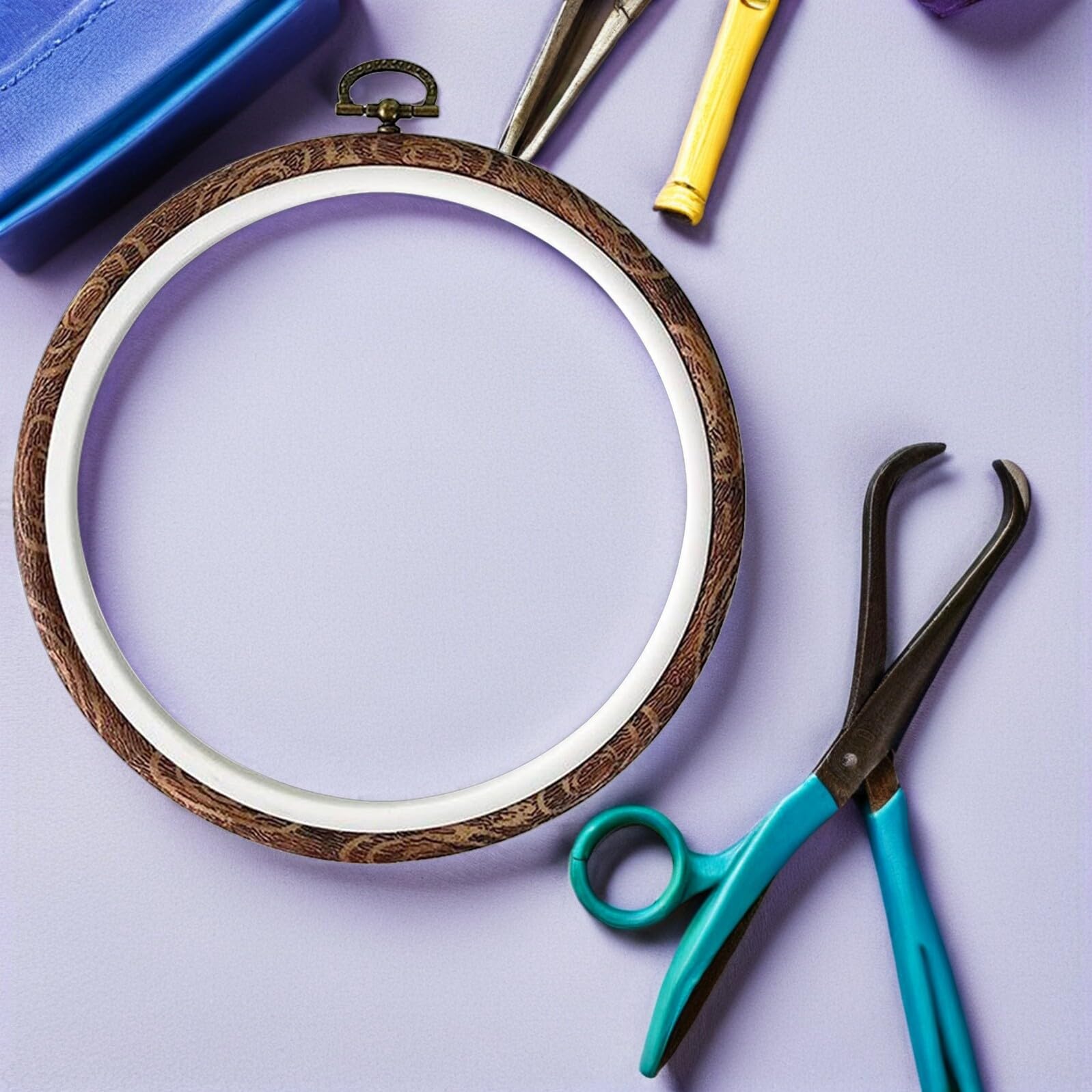 U/D Cercles De Broderie En Bambou Pour Point De Croix – Pour Travaux Manuels (10 Cm