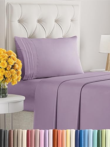 Vista 1568 de Juego de sábanas de 4 piezas tamaño king, extrasuaves, transpirables y refrescantes con esquinas profundas, sábanas de fácil ajuste y sin arrugas