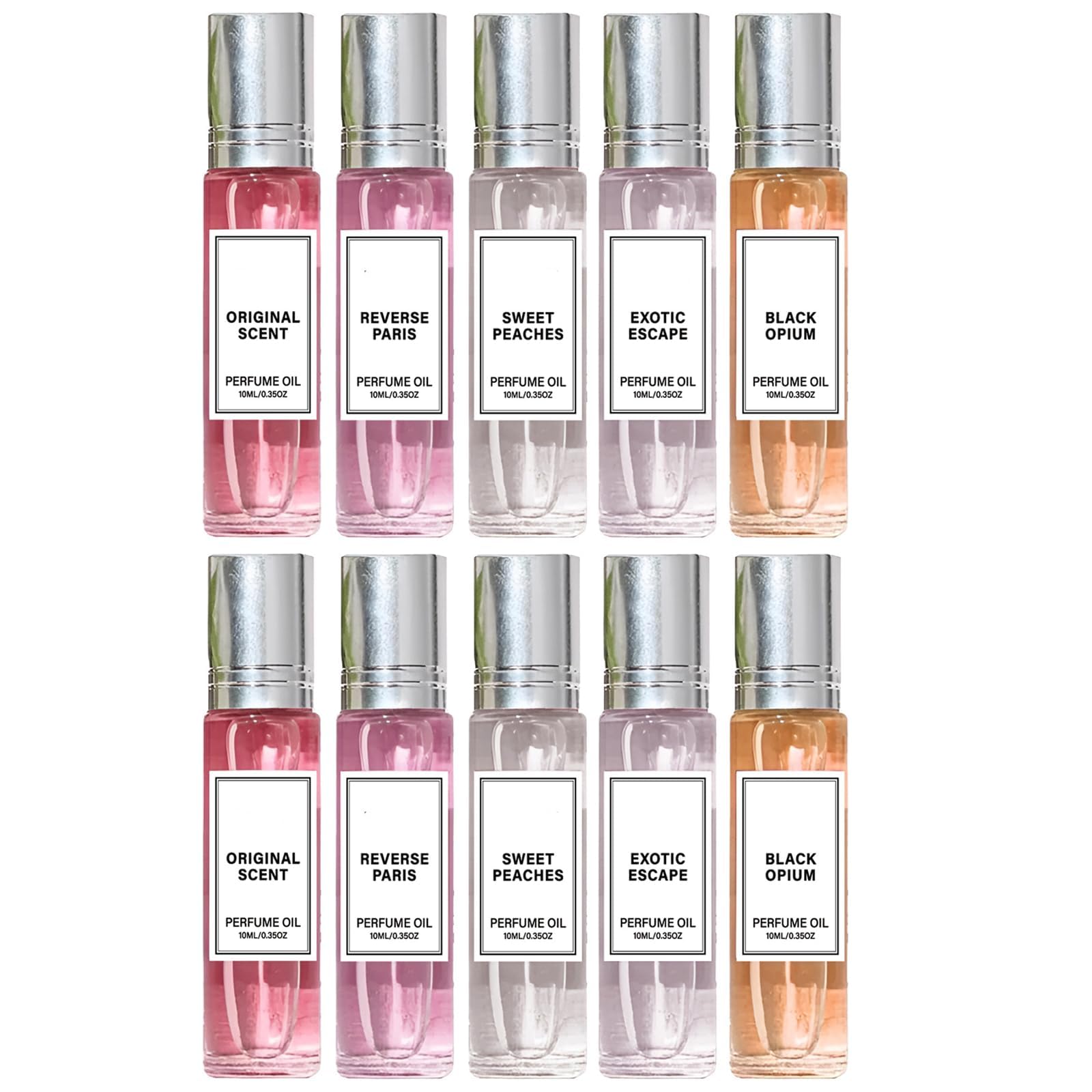 Pheromone Perfume Collection, Roll On Pheromone Perfume for Women, Enhanced Scents, Long-Lasting Portable (5PC) (10PACK)