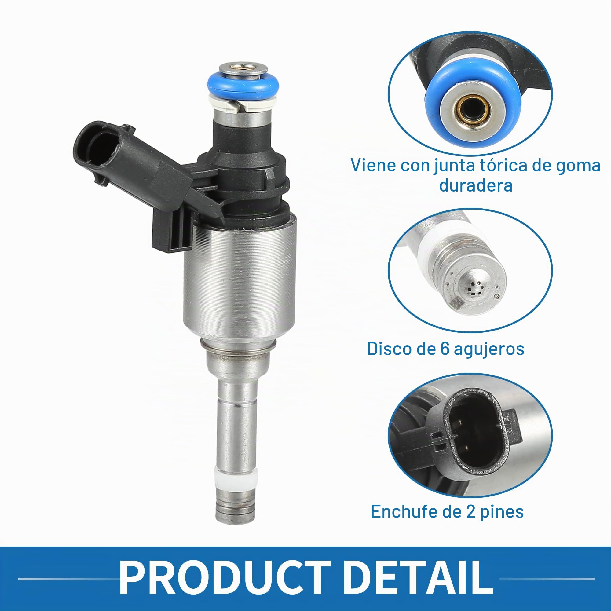 A ABSOPRO Inyector De Combustible Para Vw Passat B6 B7 05-14 4 Unidades | Negro, Metal/Plástico, 88X21Mm, Oe:06H906036G/06H906036E, Para Vw Tiguan 07-18, Para Vw Golf 04-13, Para Seat Leon Ii 09-12