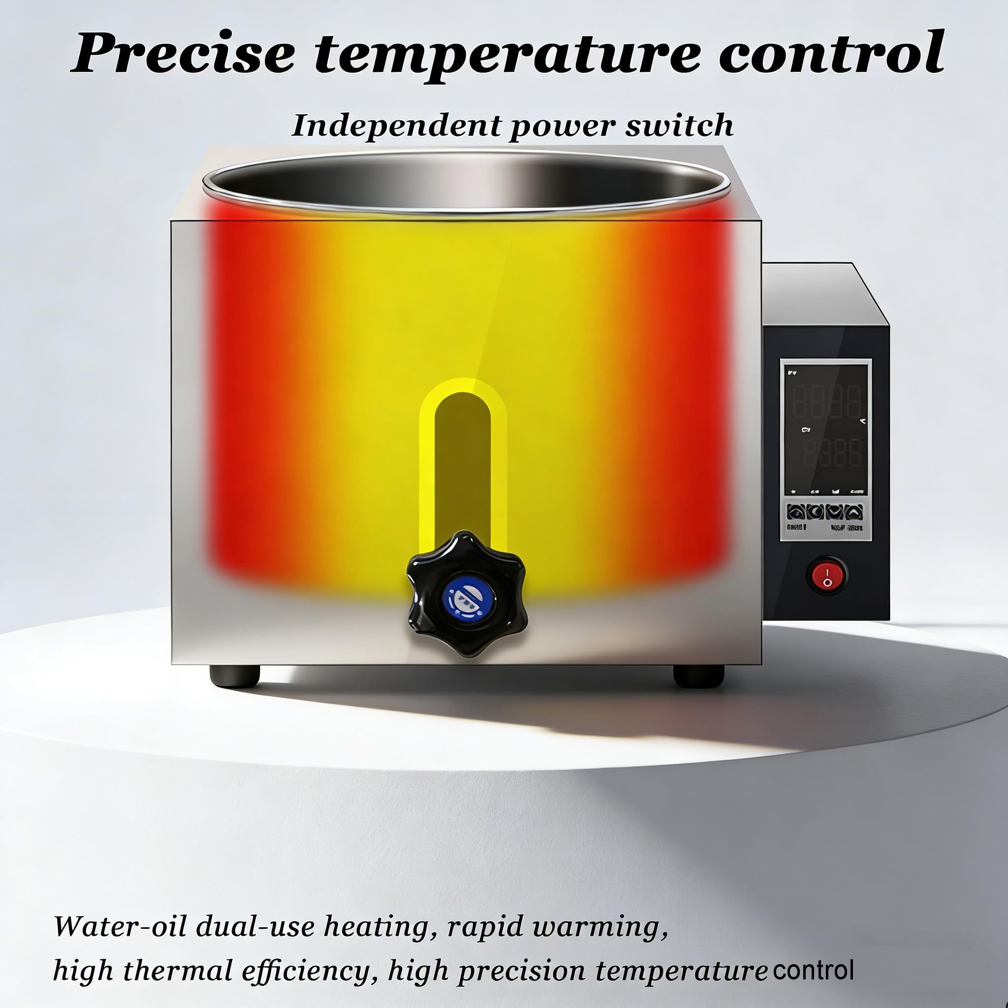 Thermostatisches Öl- und Wasserbad, Edelstahl-Heizung, ± 1 ℃ Präzision, für wissenschaftliche Forschung und Laborunterricht