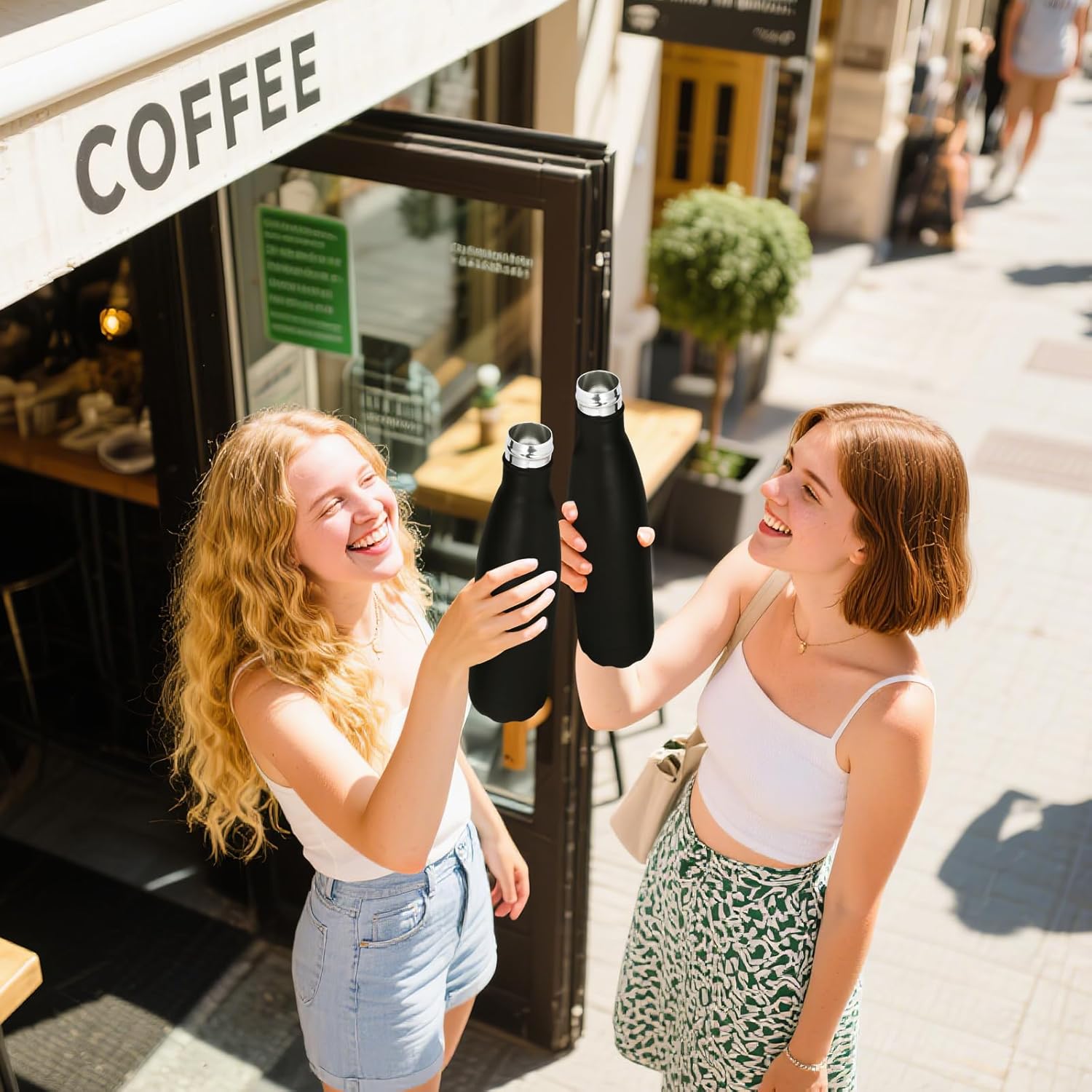 Volhoply 25oz Insulated Water Bottles 1/2/4 Pack, Double Wall Stainless Steel Vacuum Flask Keeps Cold & Hot, BPA Free Leakproof Bottle (Assorted,2 Pack) - Image 6