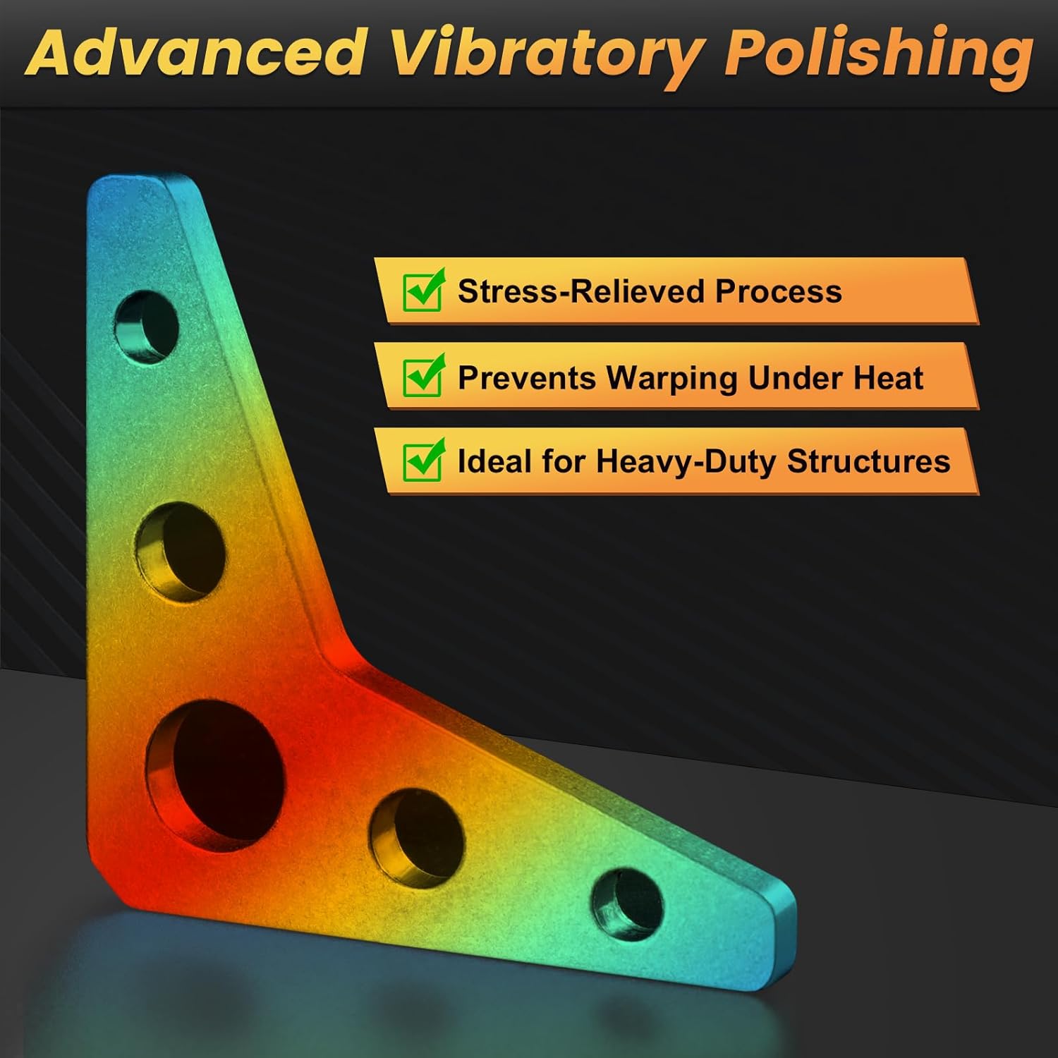 A572 Gr50 Weld-On Gussets 20PCS – Bulk Supply 3"x3"x1/4" Steel Triangle Braces for Pro Fab, Vibratory Polished High Strength Corner Supports for Shops & Commercial Use, Non-Galvanized