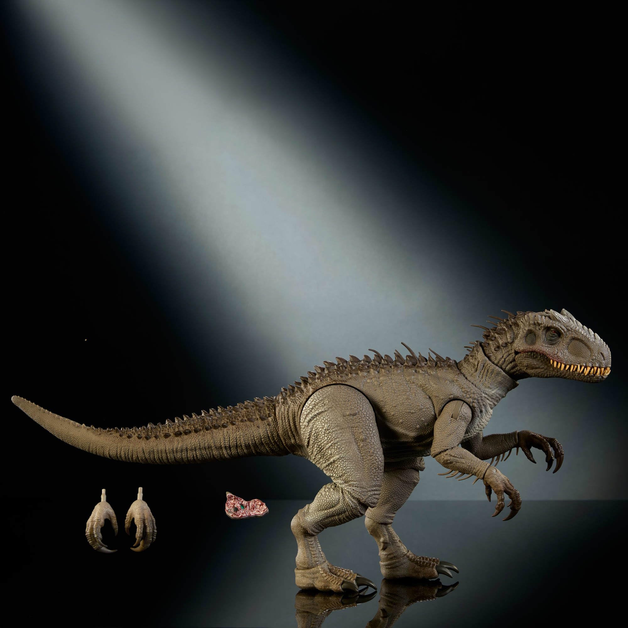 Jurassic World Hammond Collection Indominus Rex Deluxe Bewegliche Actionfigur groß, austauschbare Krallen und Ortungsimplantat, JKG98 | Große bewegliche Figur, austauschbare Krallen und Trailing-Implantat, JKG98