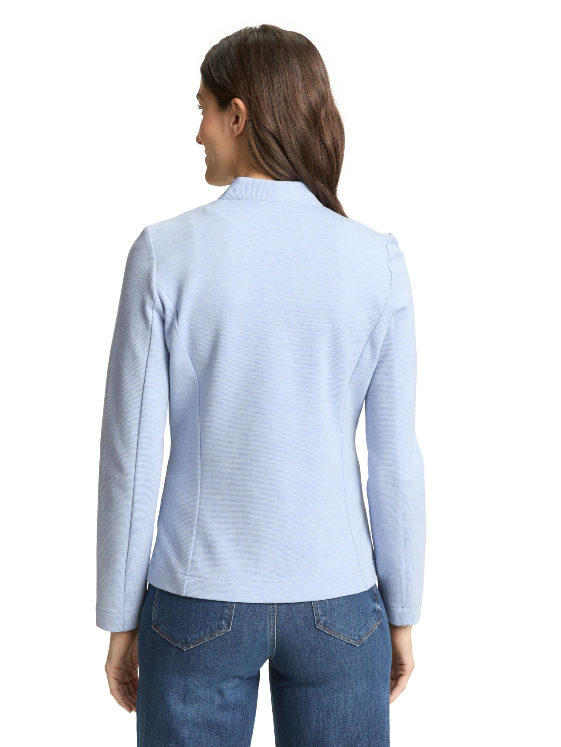 Tom Tailor Damen Basic Ottoman Blazer mit Taschen