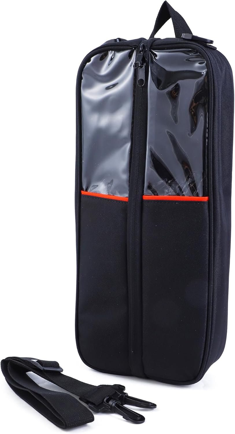 Playmat Tube Case for 2pcs W14’’x L24’’Playmats, Gaming Playmat Tube Case with Dice and cards pocket Fit for TCG/MTG Playmat, Black