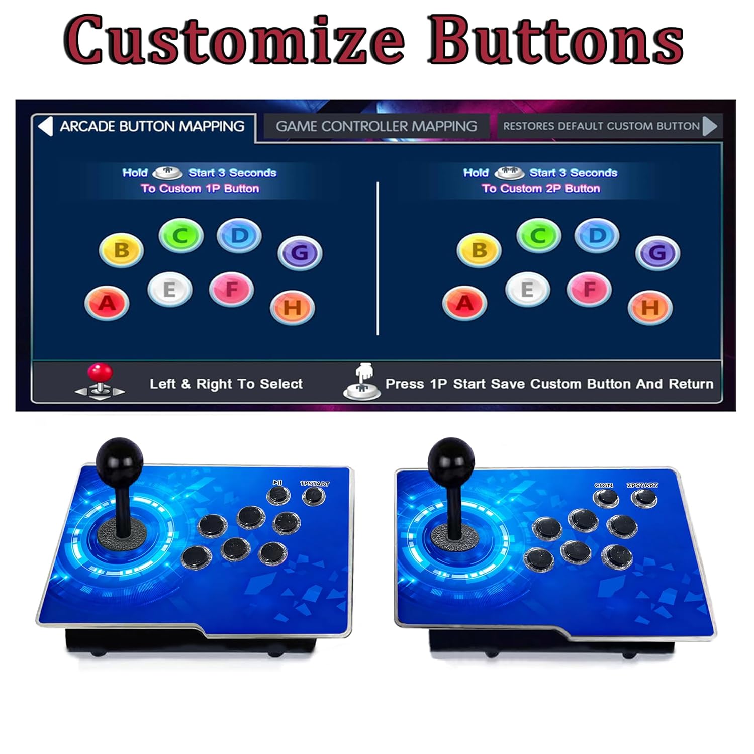 RegiisJoy 32000 in 1 Pandoras Box 78S Retro Arcade Gaming Console, 4 Player 3D Magical Modified Game, Search Save Delete Cheat Function, Favorite List, One-Button Combo, 128G TF, Separate Console