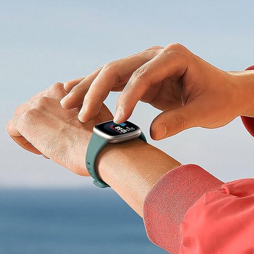 Miniatura 5 de Getino Compatible con bandas Fitbit Versa 3Versa 4SenseSense 2 para mujeres y hombres, accesorios deportivos delgados, banda delgada para Fitbit