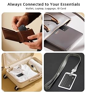 Wallet Tracker Card Air-Tag (iOS Only) Works with Apple Find My, Bluetooth Tracker Smart Card Wallet Finder 0.07in Slim Rechargeable IP68 Waterproof Item Locator for Wallets, Keys, Luggage & Passports