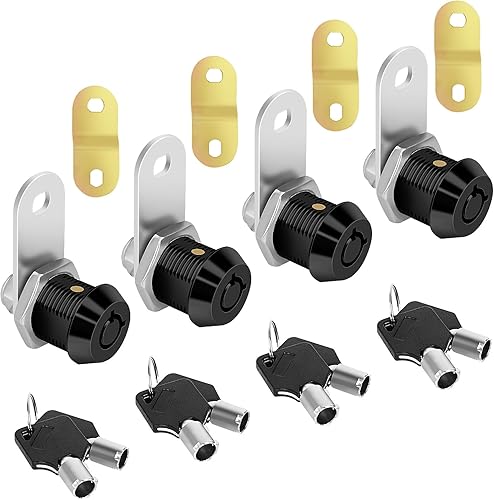 Miniatura 8 de Cam Locks - Cerradura de almacenamiento para autocaravana con llave igual, cilindro de 7/8 pulgadas que se adapta a un grosor máximo de puerta