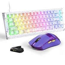 ATTACK SHARK R68 HE&X11Ultra Gaming Keyboard and Mouse Combo,8KHz Rapid Trigger Keyboard,PAW3950MAX Sensor,Wired/BT/2.4Ghz Programmable Mice for PC Gamer Ice Ninja