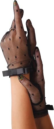 Goth Black Mesh Lace Bow Gloves, Goth Y2k Lolita Vintage Costume Accessory | Lace, Gothic Goth Lolita Vintage Accessories, Halloween Costume Accessories