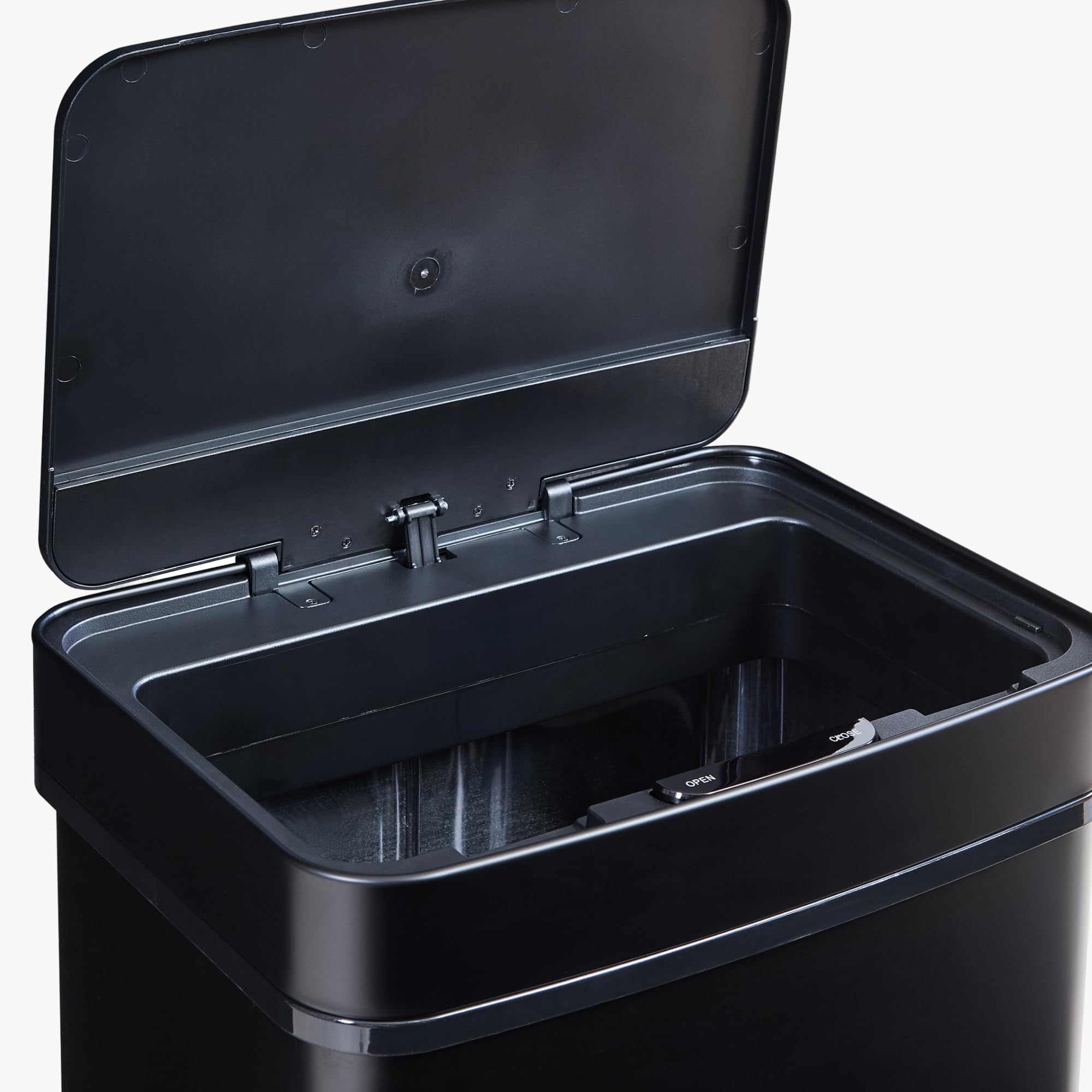 [en.casa] Sensor Mülleimer Venna Küche Mülltrennsystem 3 Fächer 72 L Abfalleimer Edelstahl mit Deckel 83 x 42 x 32 cm Schwarz