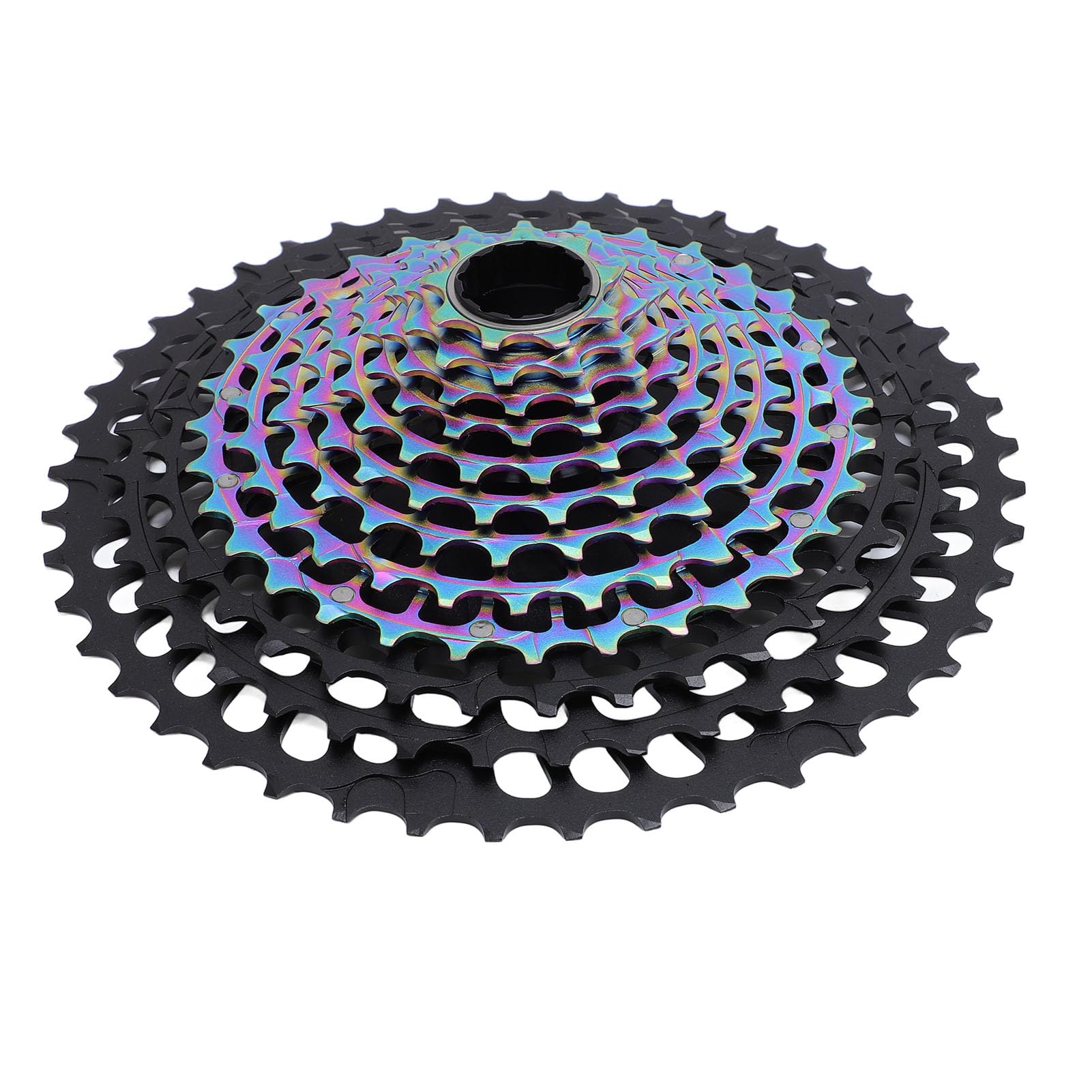 Chrees Aleación de aluminio CNC Hollow Bike Casete, XD FreeHub, fácil instalación para cassettes de bicicleta volante con cambio rápido de marcha (negro colorido)