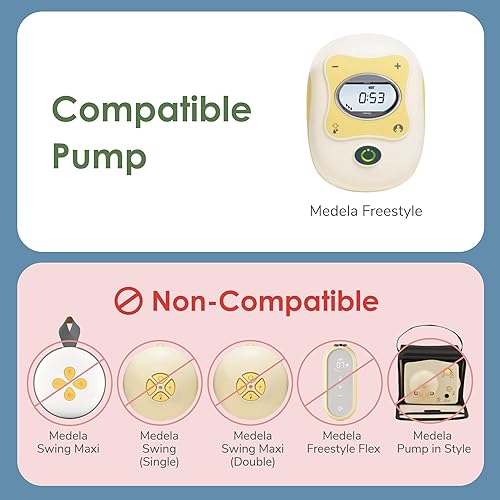 Miniatura 3 de Maymom Juego de tubos compatible con extractor de leche Medela Freestyle pero no Freestyle Flex; compatible con bomba Medela Freestyle; también