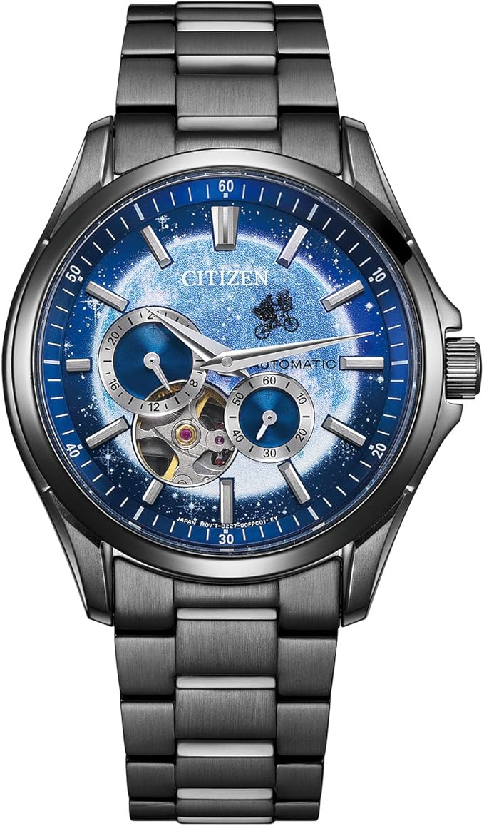 [CITIZEN] 腕時計 UNIVERSAL 限定モデル 『E.T.』モチーフ NH9144-55L CITIZEN COLLECTION 機械式腕時計 限定BOX付 防水 オープンハート メンズ アナログ 機械式自動巻き メカニカル 秒針 ブラック ブルー 黒 青