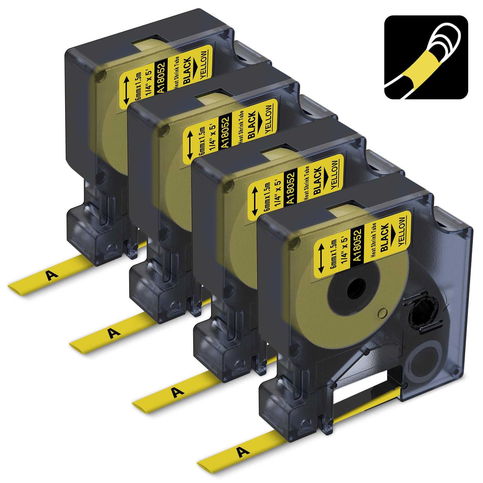 ■MR.greml専用出品■DYMO M-2と8Tapes 178-12 Amazon.com: Aonomi Rhino 6mm Yellow Heat Shrink Replace for DYMO