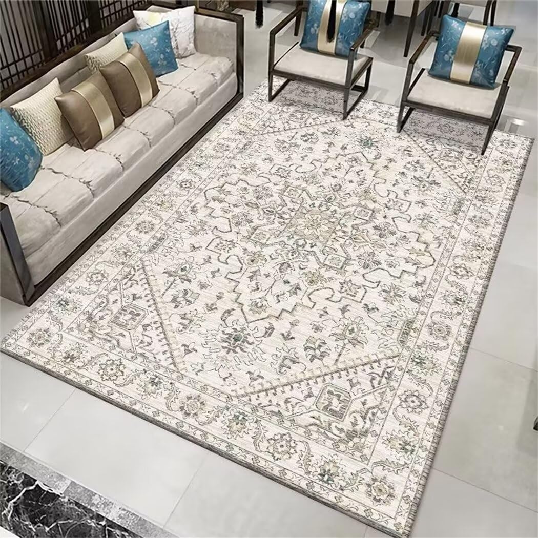 Tapis de couloir gris 120X160cm pour cuisine et chambre