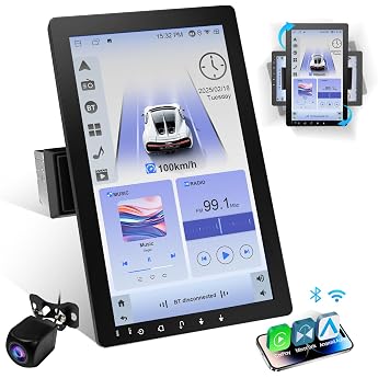 Haudio Bluetooth Autoradio 1Din 10.1 Zoll Wireless Autoradio mit CarPlay und Android Auto HD Touchscreen Player mit Mirror Link GPS Navigation R ckfahrkamera WLAN & Bluetooth FM/AM/RDS Radio